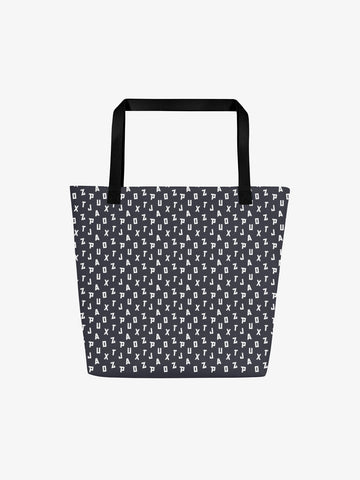 Letters Print Large Tote Bag