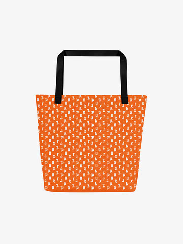 Letters Print Large Tote Bag