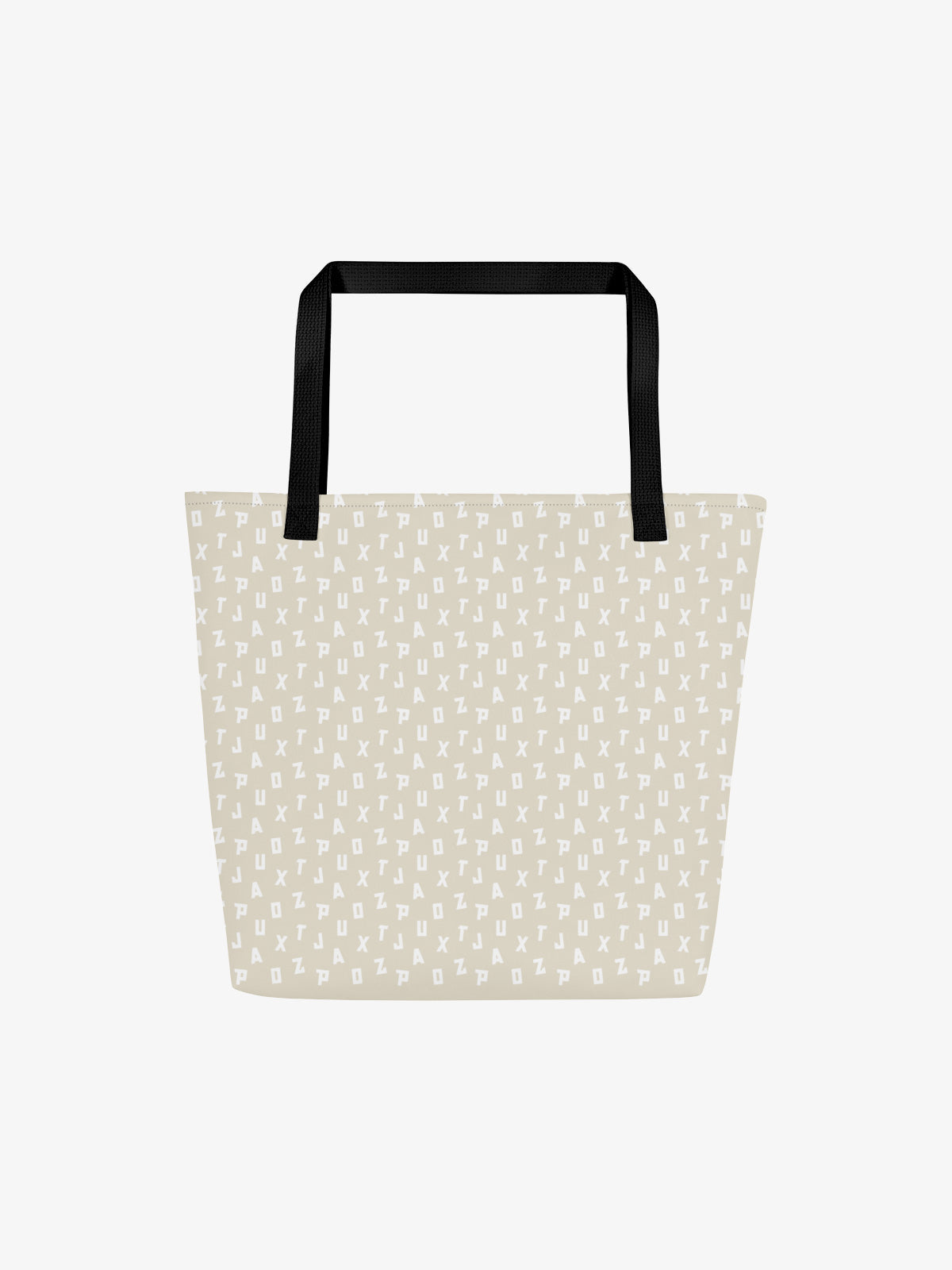 Letters Print Large Tote Bag