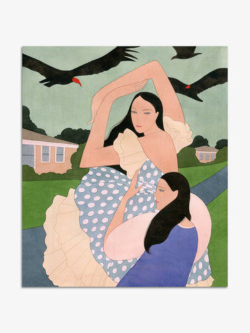Kelly Beeman "Green Sky with Vultures" Print