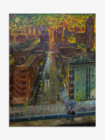 Stipan Tadić "Walking Over Manhattan Bridge" Print